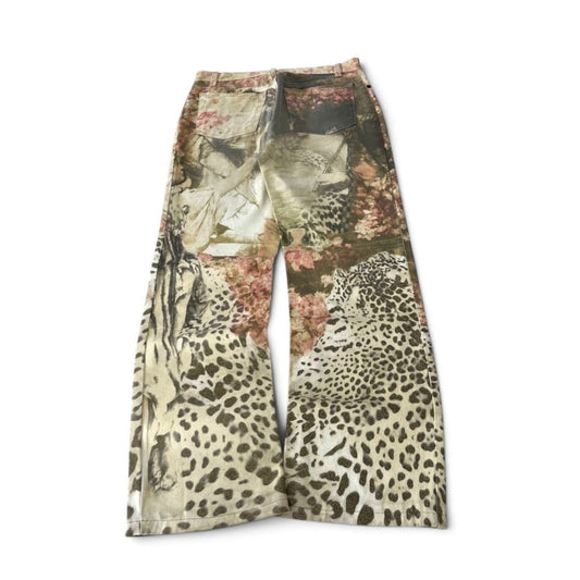 Roberto Cavalli Women’s Floral Leopard Print Jeans