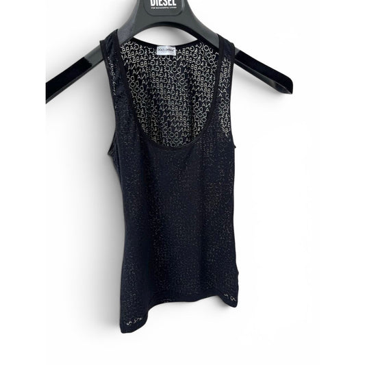 Dolce & Gabbana Logo Sheer Tank Top