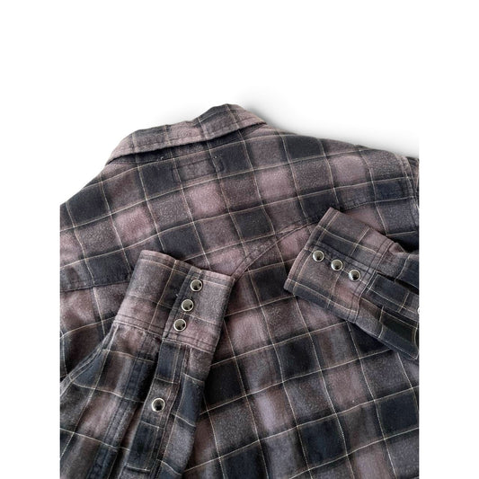 Saint Laurent Paris SS17 Hedi Era Shadow Plaid Western Shirt