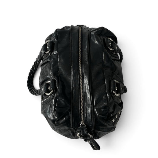 Guess Black Leather Studded Handbag