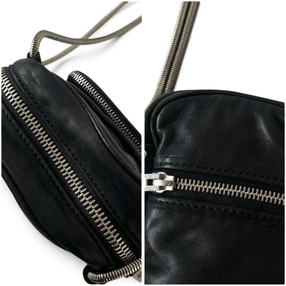 Alexander Wang Black Leather Multi-Pocket Crossbody Bag