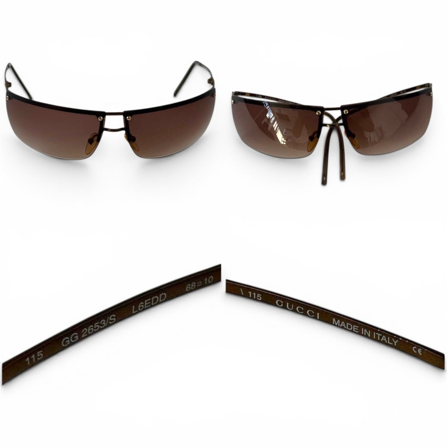 Gucci Rimless Shield Sunglasses
