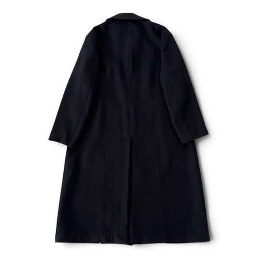 Our Legacy Black Virgin Wool Long Coat Minimalist Overcoat