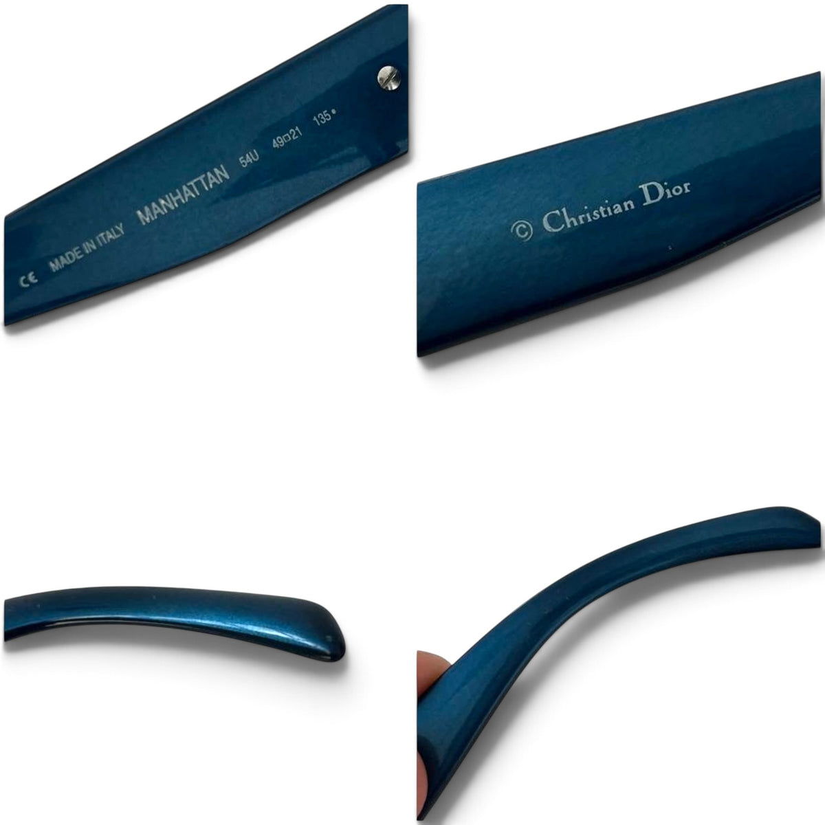Christian Dior Manhattan Sunglasses Blue Transparent Frame