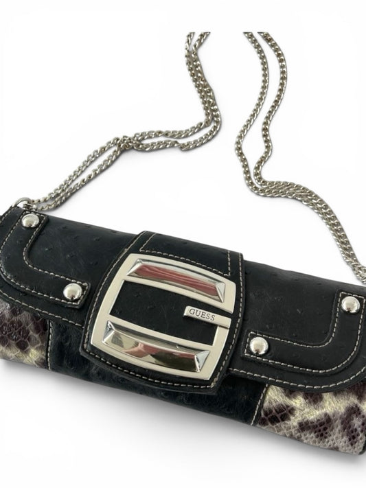 Guess Snake Print Shoulder Chain Bag