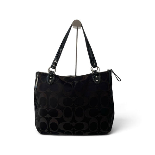 Coach Signature Black Jacquard Shoulder Bag