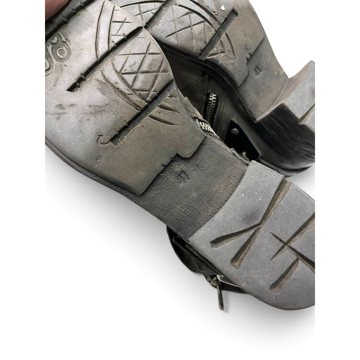 A.S.98 Vintage Distressed Leather Ankle Boots