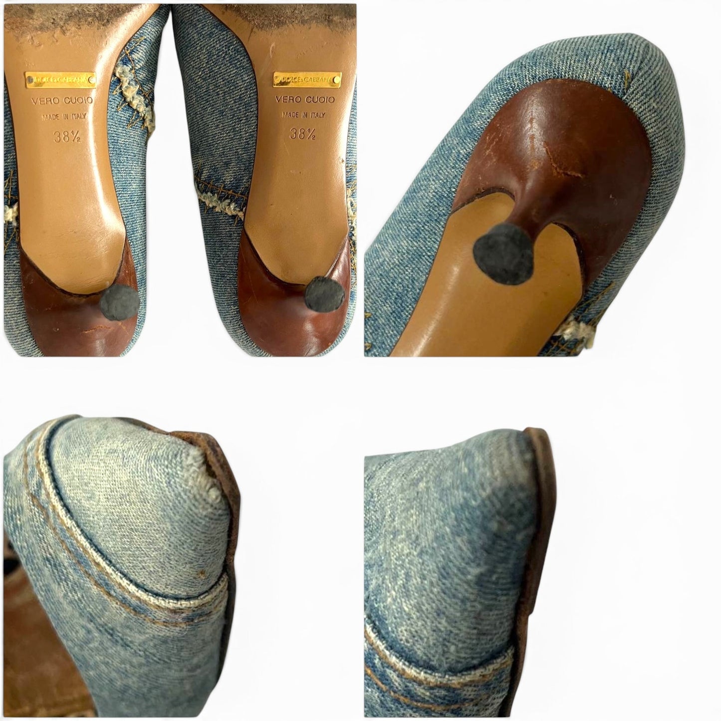 Dolce & Gabbana Denim Pointed-Toe Heels
