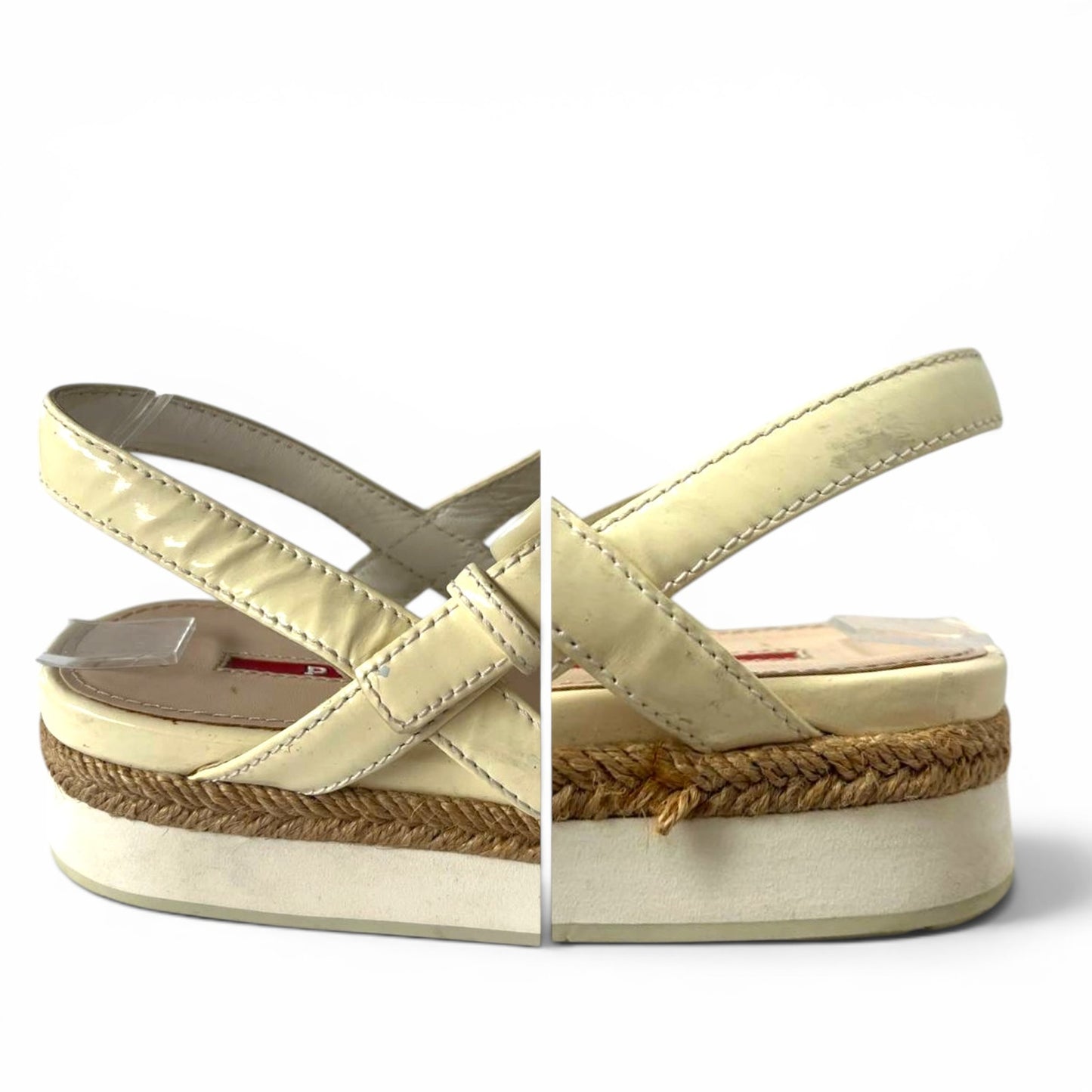 Prada Linea Rossa Patent Sandals