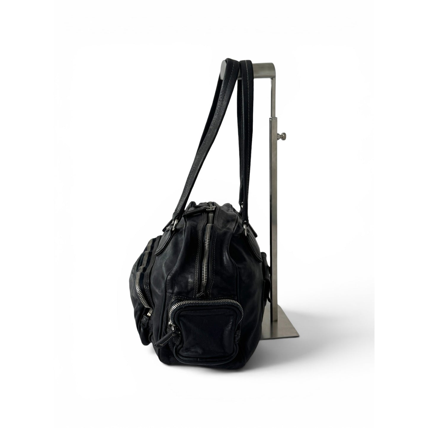 Prada Vitello Leather Cargo Shoulder Bag