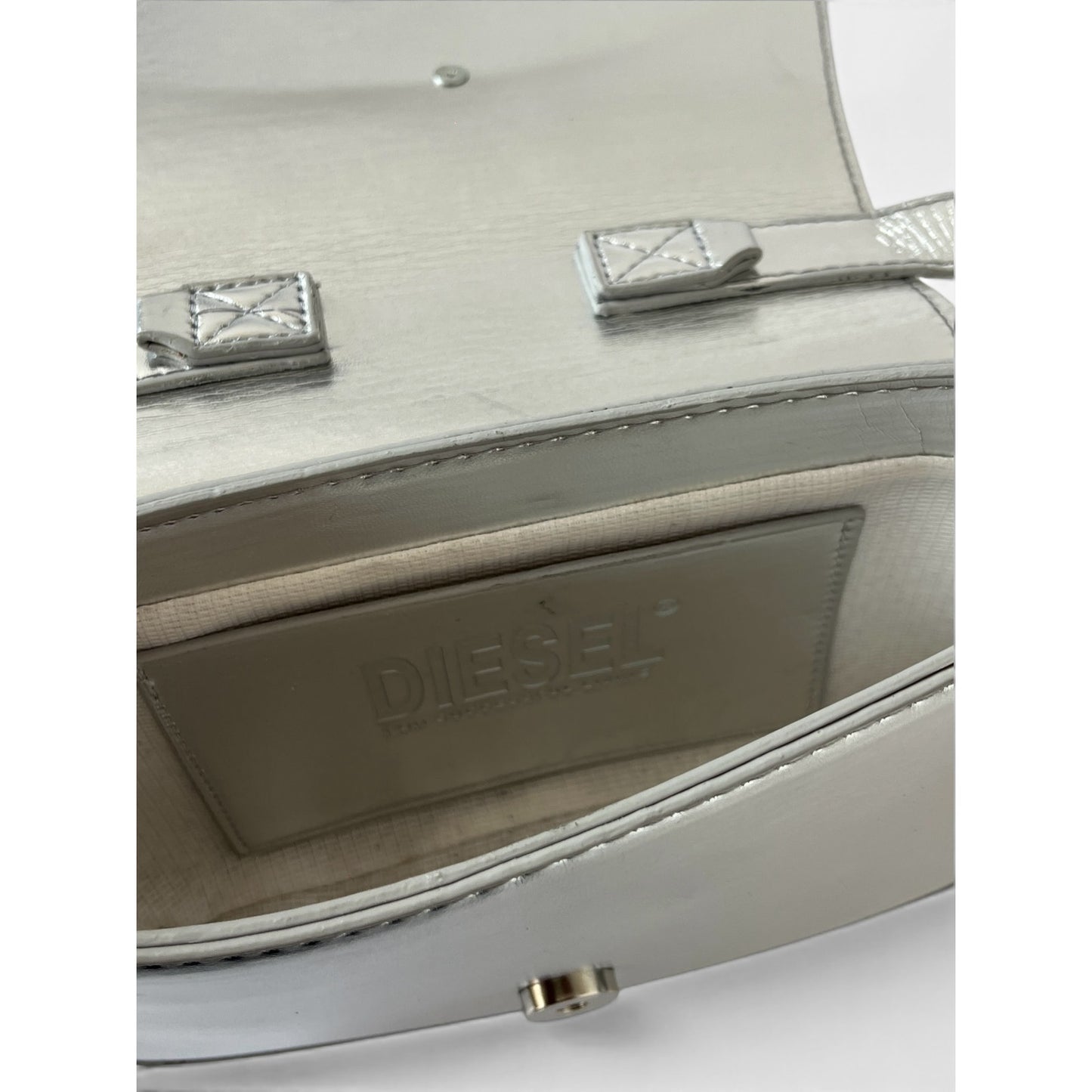 Diesel Metallic Silver Shoulder Bag