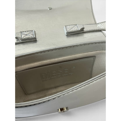 Diesel Metallic Silver Shoulder Bag
