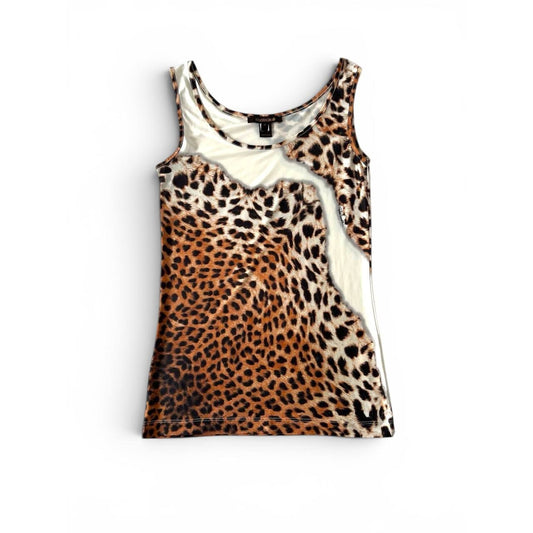 Roberto Cavalli Leopard Print Top & Skirt Set