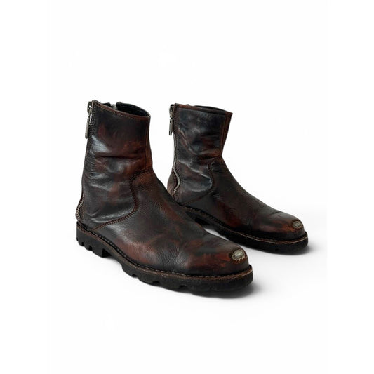 Diesel Leather Zip Boots