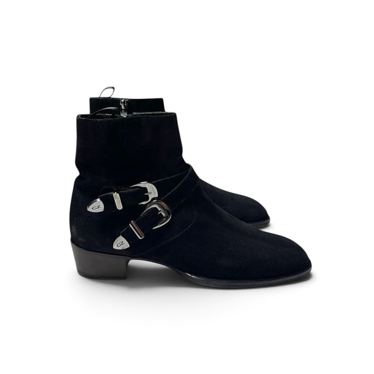 Giuseppe Zanotti Suede Buckle Ankle Boots