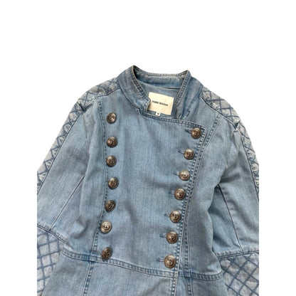 Pierre Balmain Denim Military Jacket Made in Italy