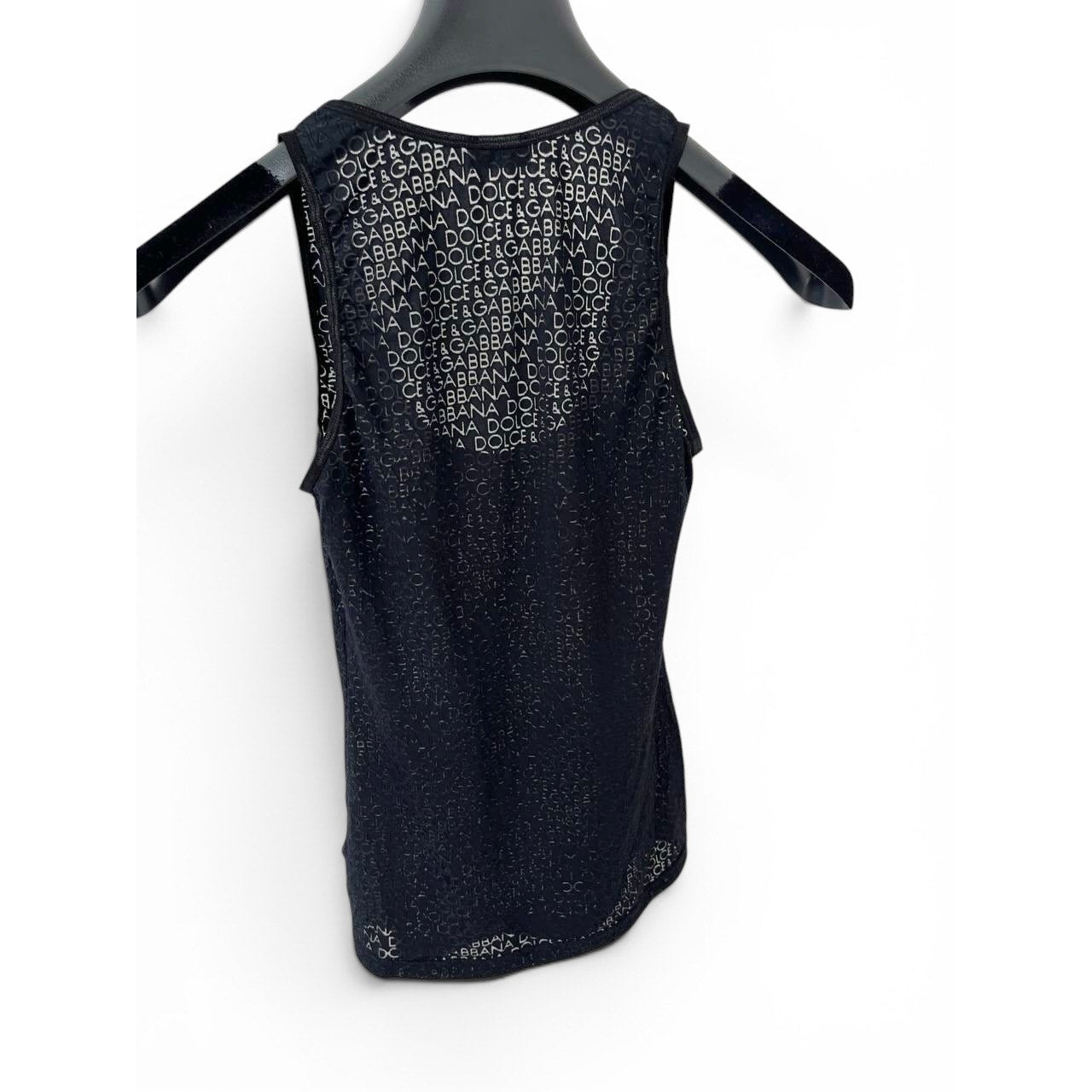 Dolce & Gabbana Logo Sheer Tank Top