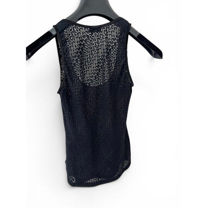 Dolce & Gabbana Logo Sheer Tank Top