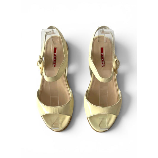 Prada Linea Rossa Patent Sandals