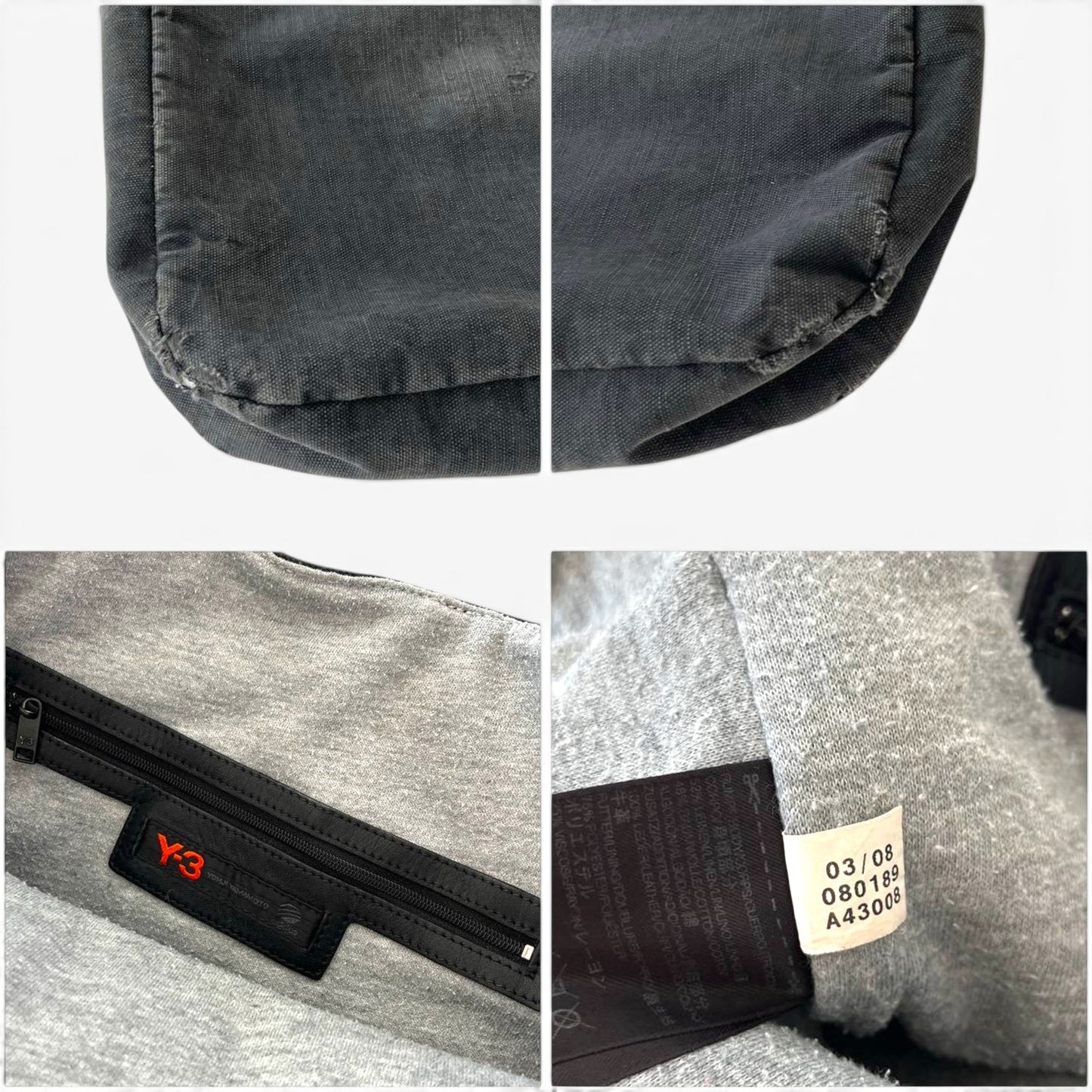 Y-3 Yohji Yamamoto Faded Tote Shopper Bag