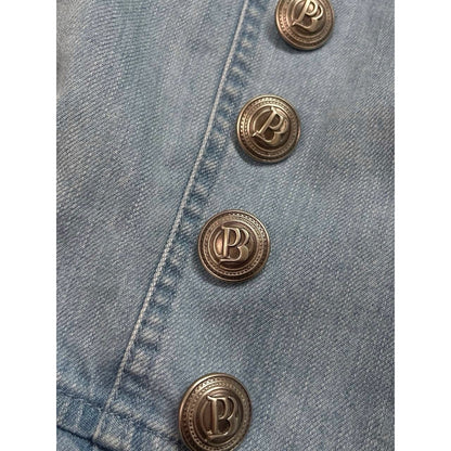 Pierre Balmain Denim Military Jacket Made in Italy