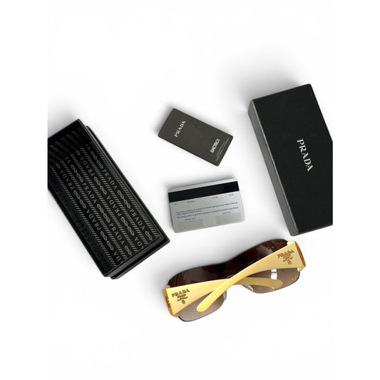 Prada Cream Shield Sunglasses