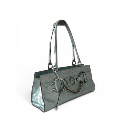 Guess Croc Embossed Satchel Bag