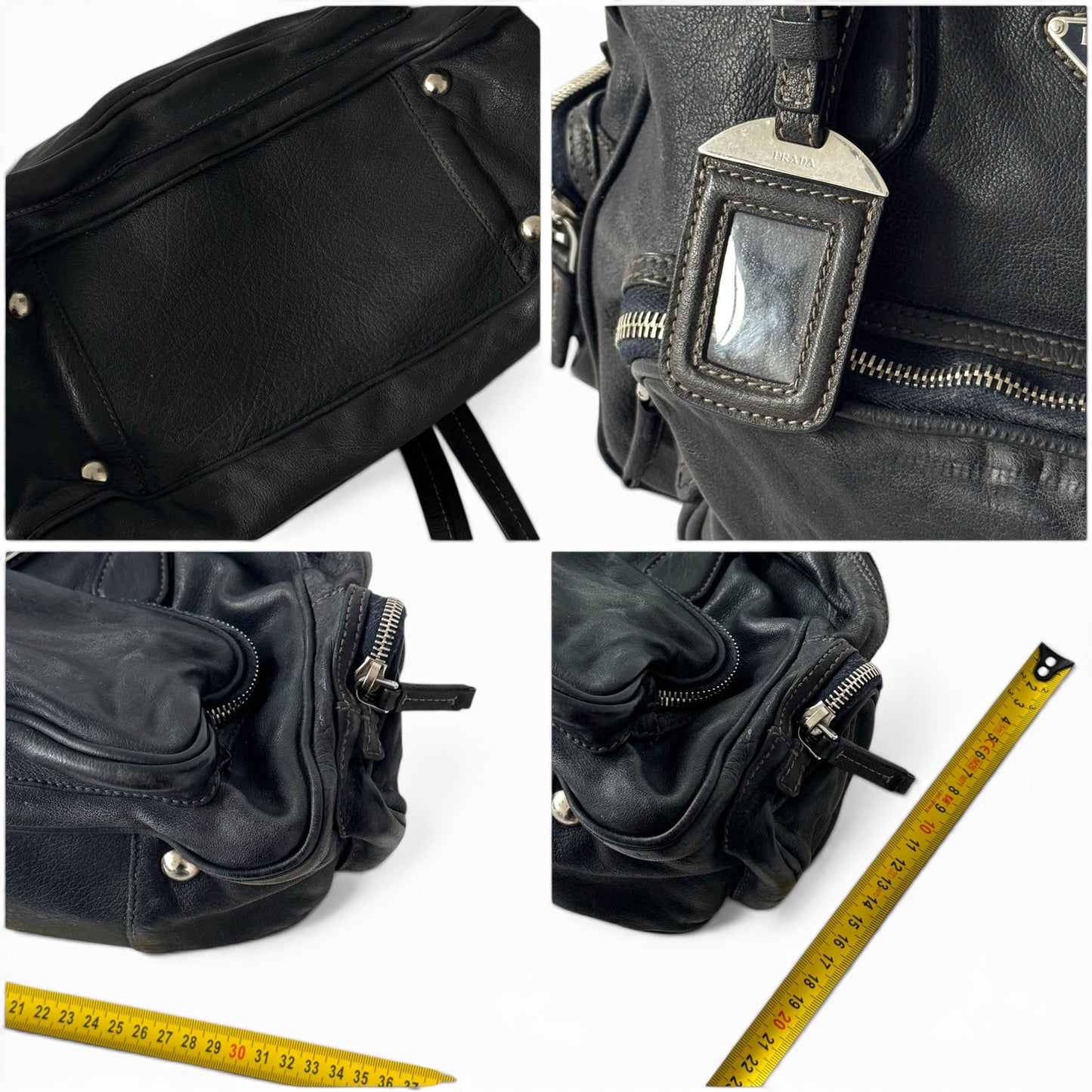 Prada Vitello Leather Cargo Shoulder Bag