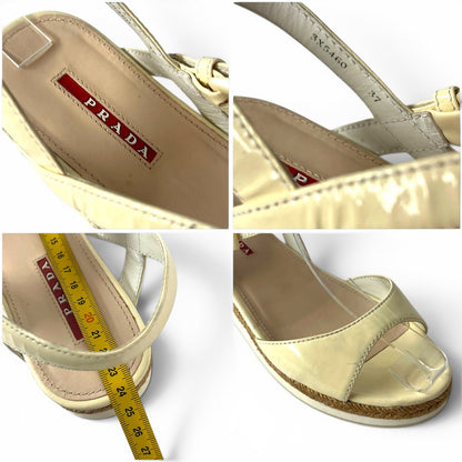 Prada Linea Rossa Patent Sandals
