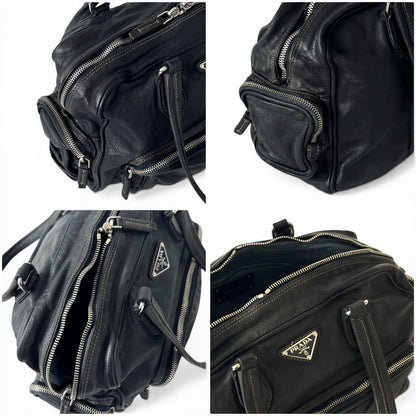 Prada Vitello Leather Cargo Shoulder Bag