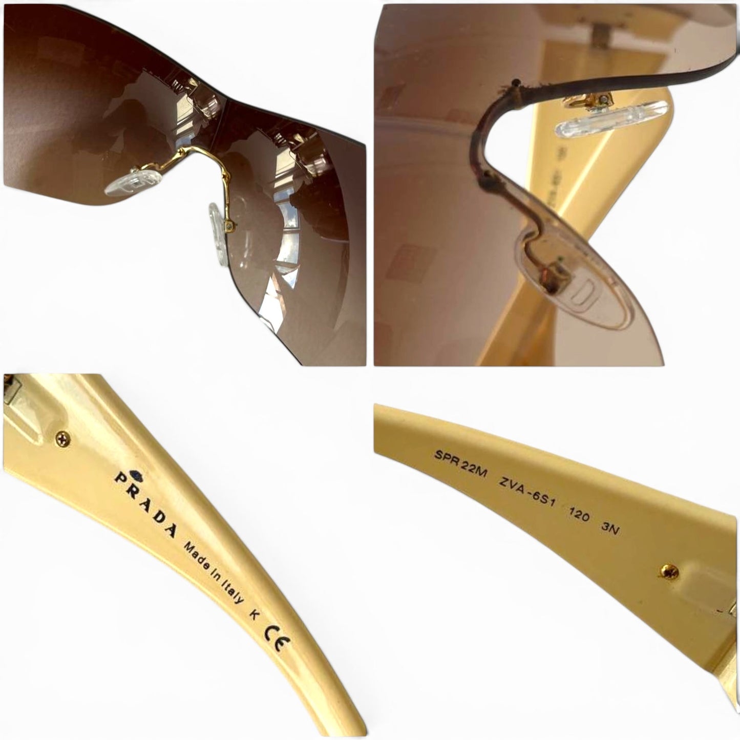 Prada Cream Shield Sunglasses