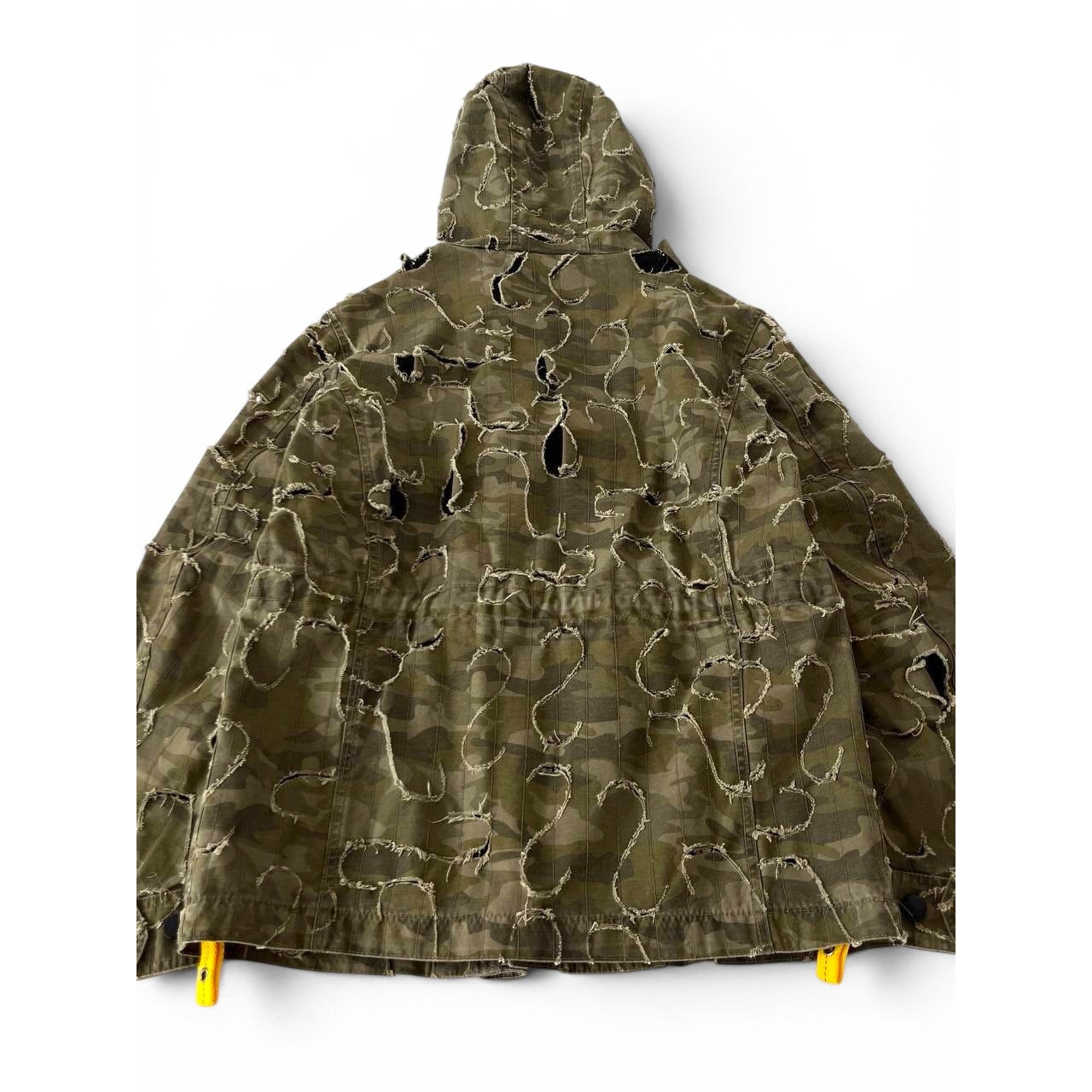 2010 Diesel Khaki Jacket Nylon J-Laser Cut Distressed
