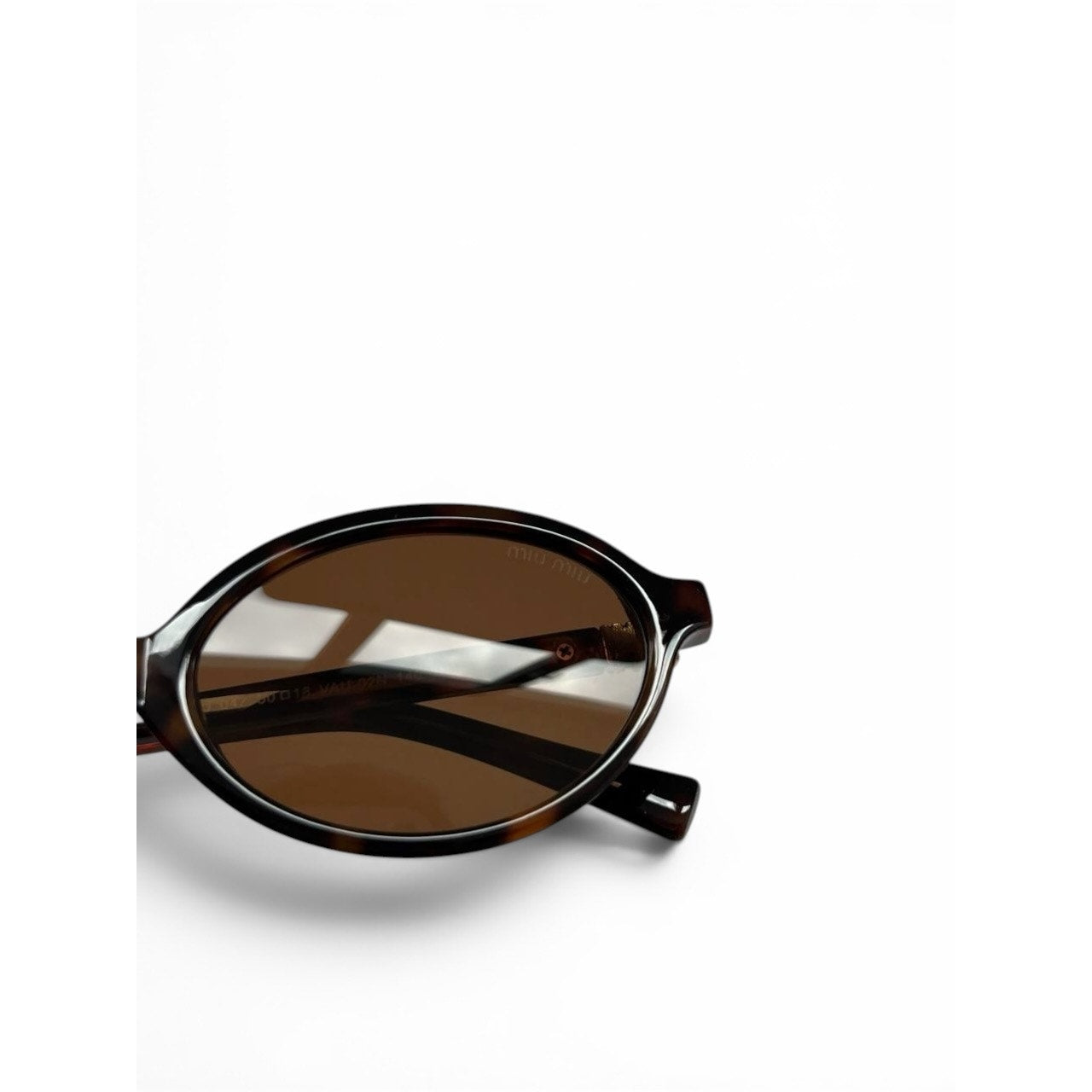 Miu Miu Oval Tortoiseshell Sunglasses