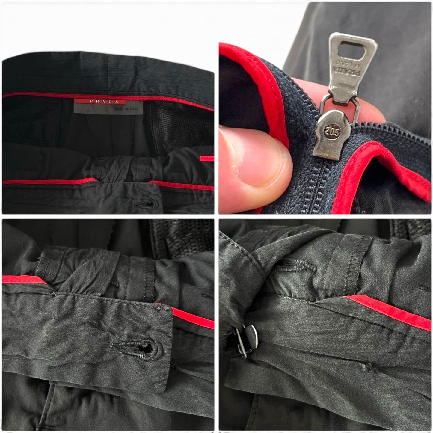 Prada Sport Linea Rossa Technical Nylon Pants