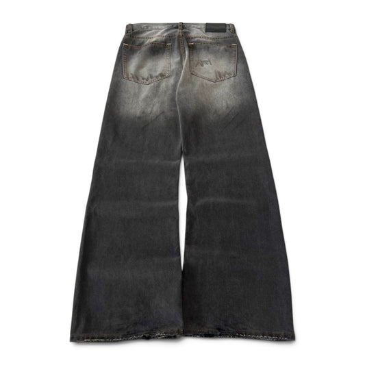 Acne Studios Wide Leg Grey Black Washed Denim Jeans