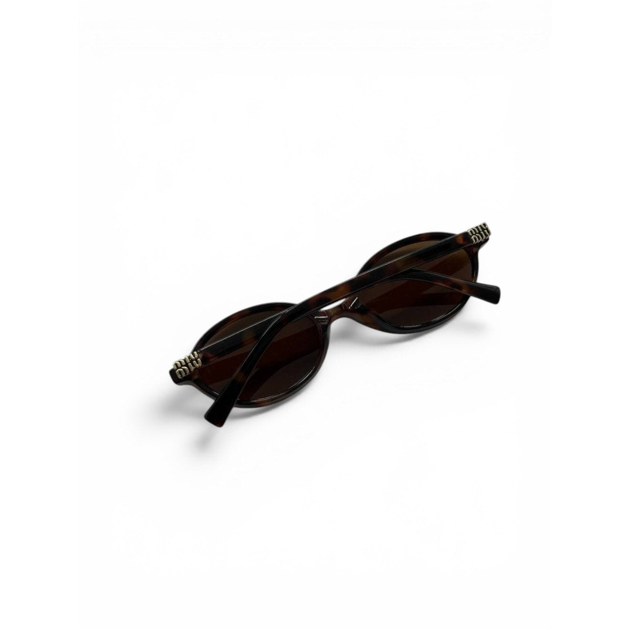 Miu Miu Oval Tortoiseshell Sunglasses