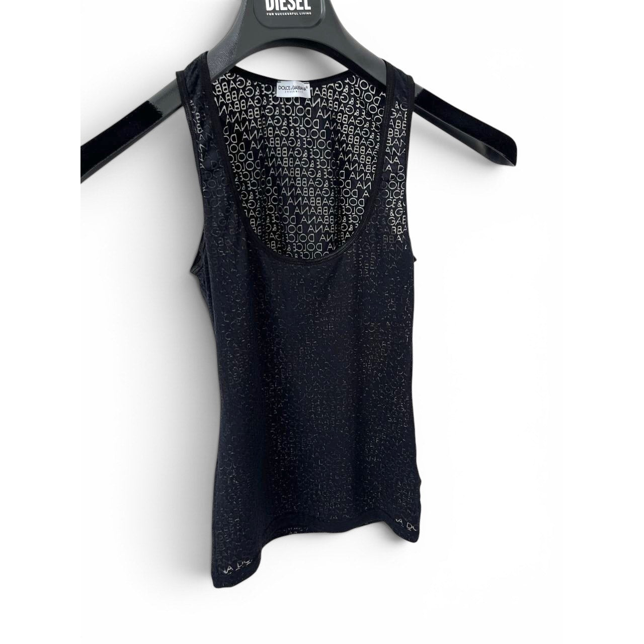 Dolce & Gabbana Logo Sheer Tank Top