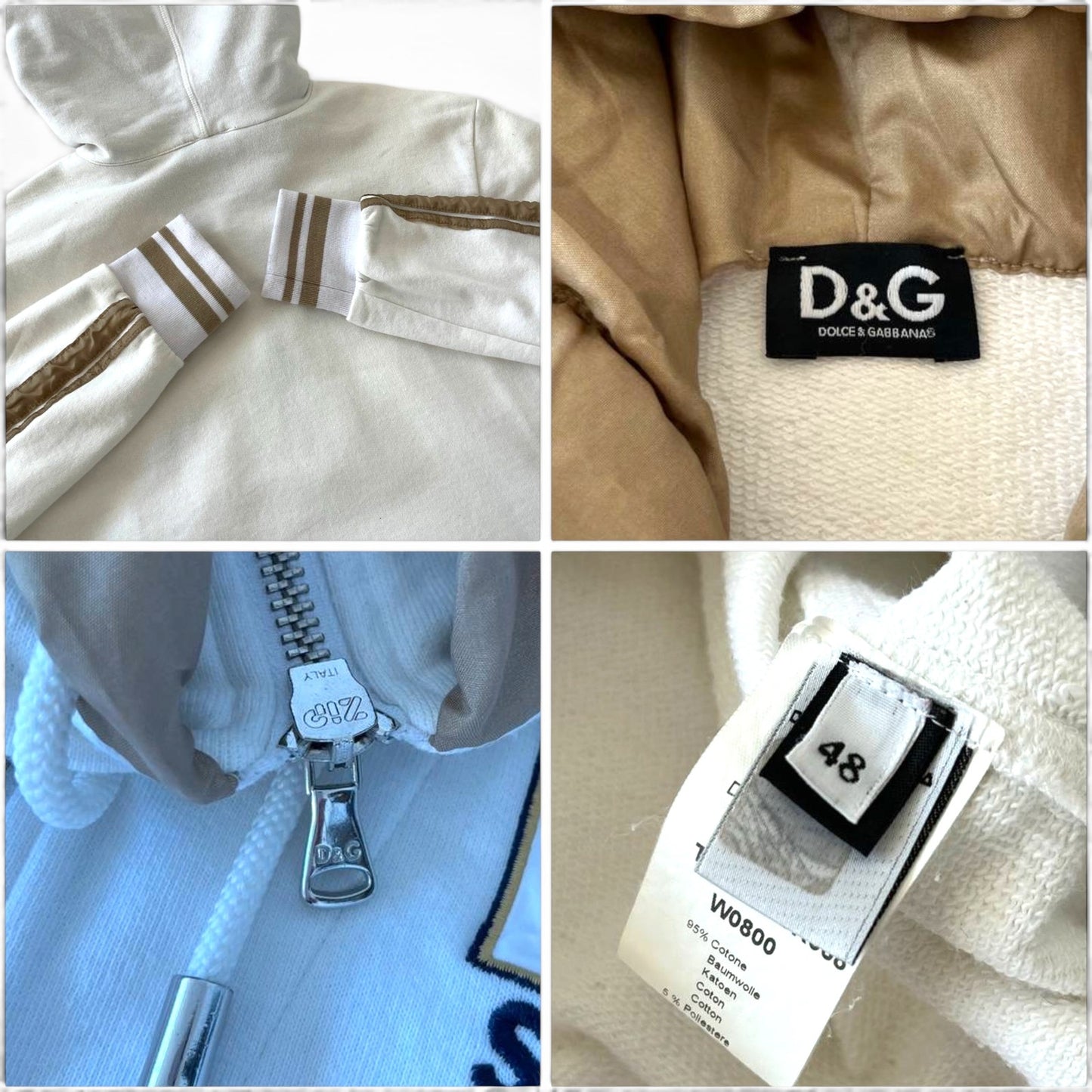 Dolce Gabbana D&G Sport Half Zip Hoodie