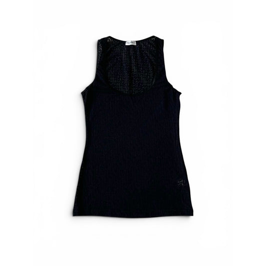 Dolce & Gabbana Logo Sheer Tank Top
