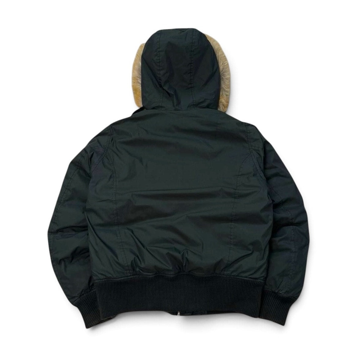 Diesel Men’s Fur Hood Bomber Jacket