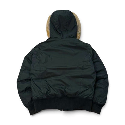 Diesel Men’s Fur Hood Bomber Jacket