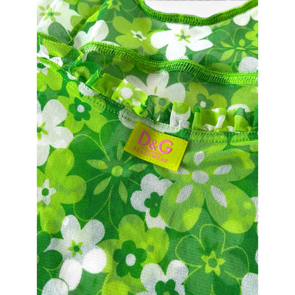 Dolce & Gabbana Beachwear Floral Mesh Halter Top