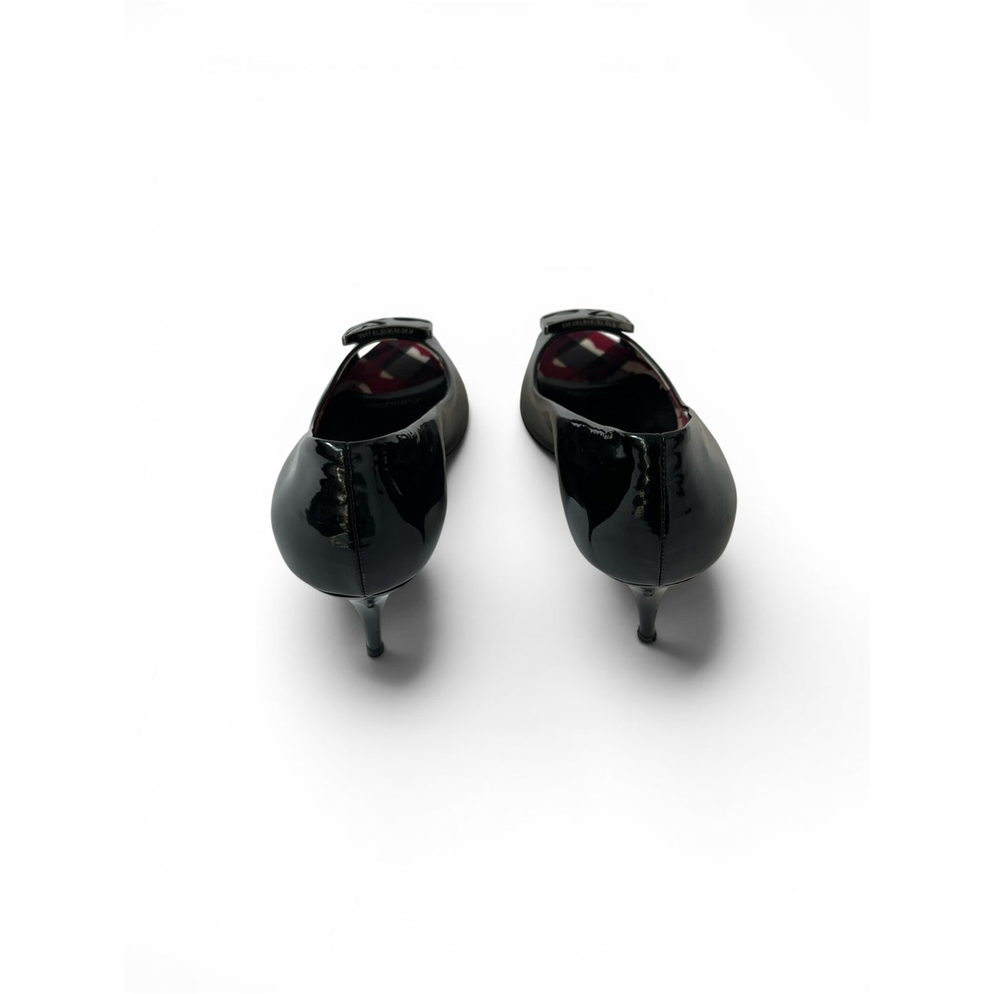 Burberry Leather Peep Toe Heels