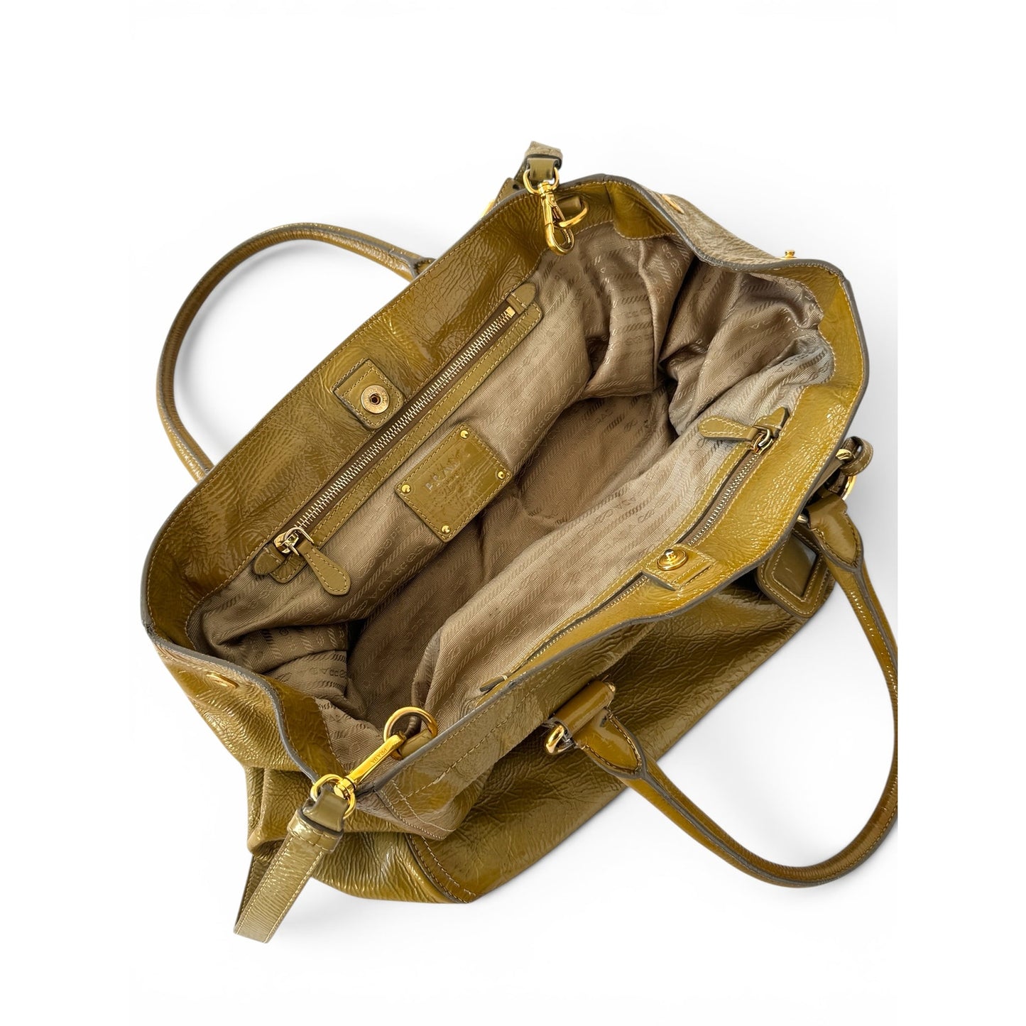 Prada Vitello Shine Shopping Tote Bag