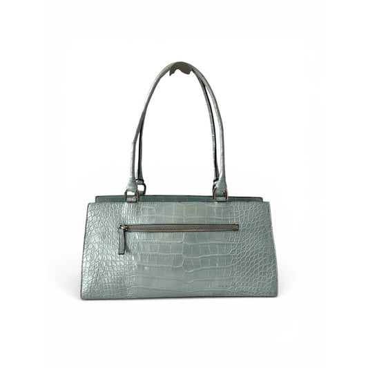 Guess Croc Embossed Satchel Bag