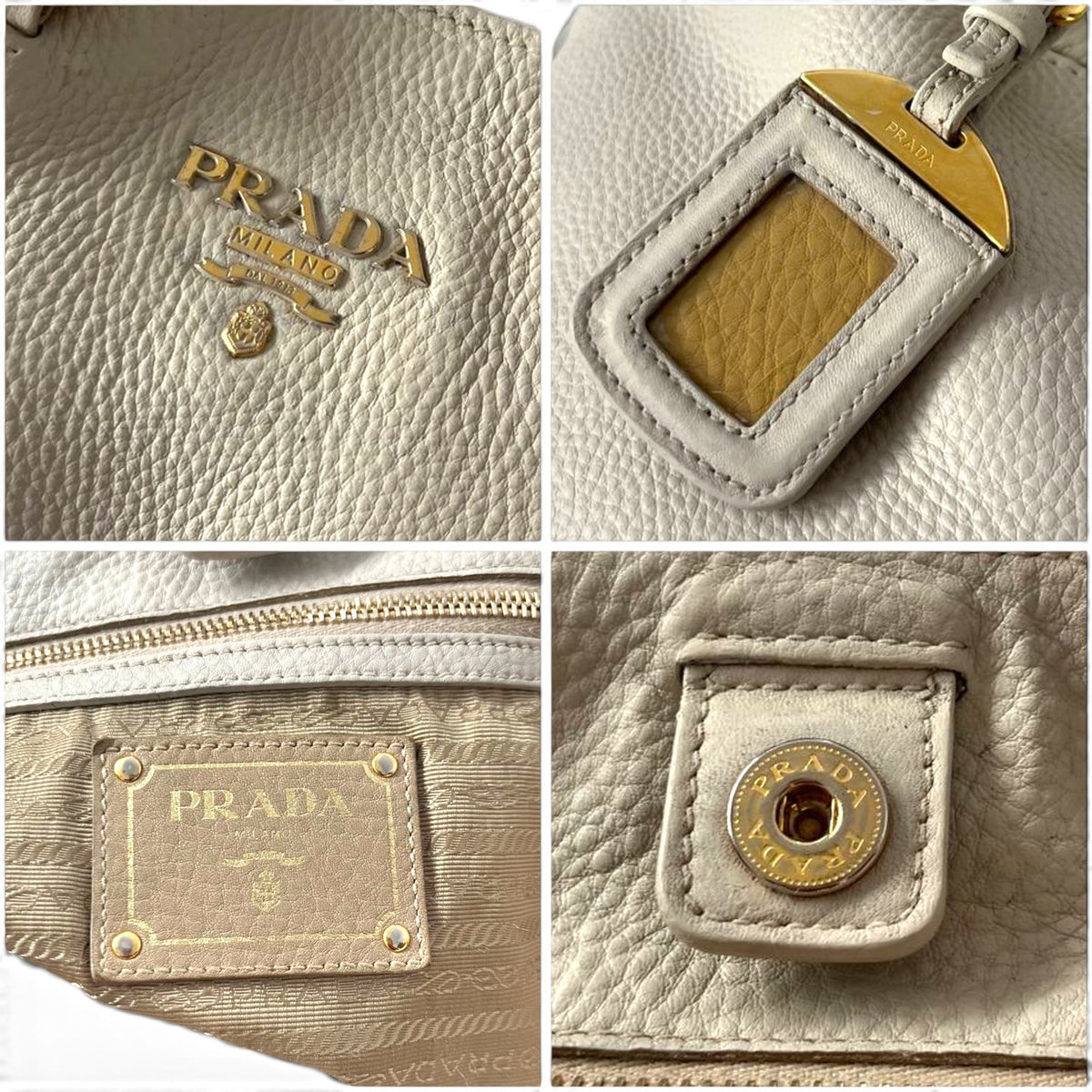 Prada Vitello Daino Leather Tote Bag
