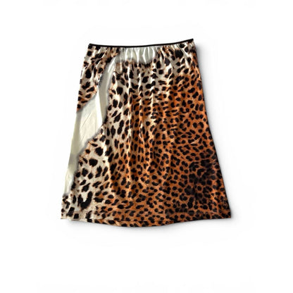 Roberto Cavalli Leopard Print Top & Skirt Set
