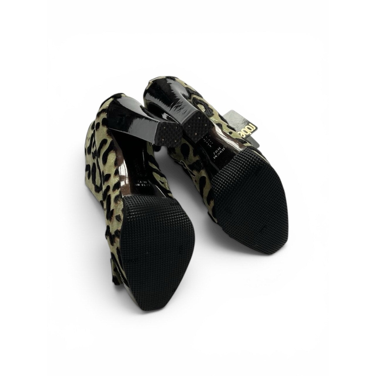 Roberto Cavalli Leopard Pony Hair Platform Ankle Boots