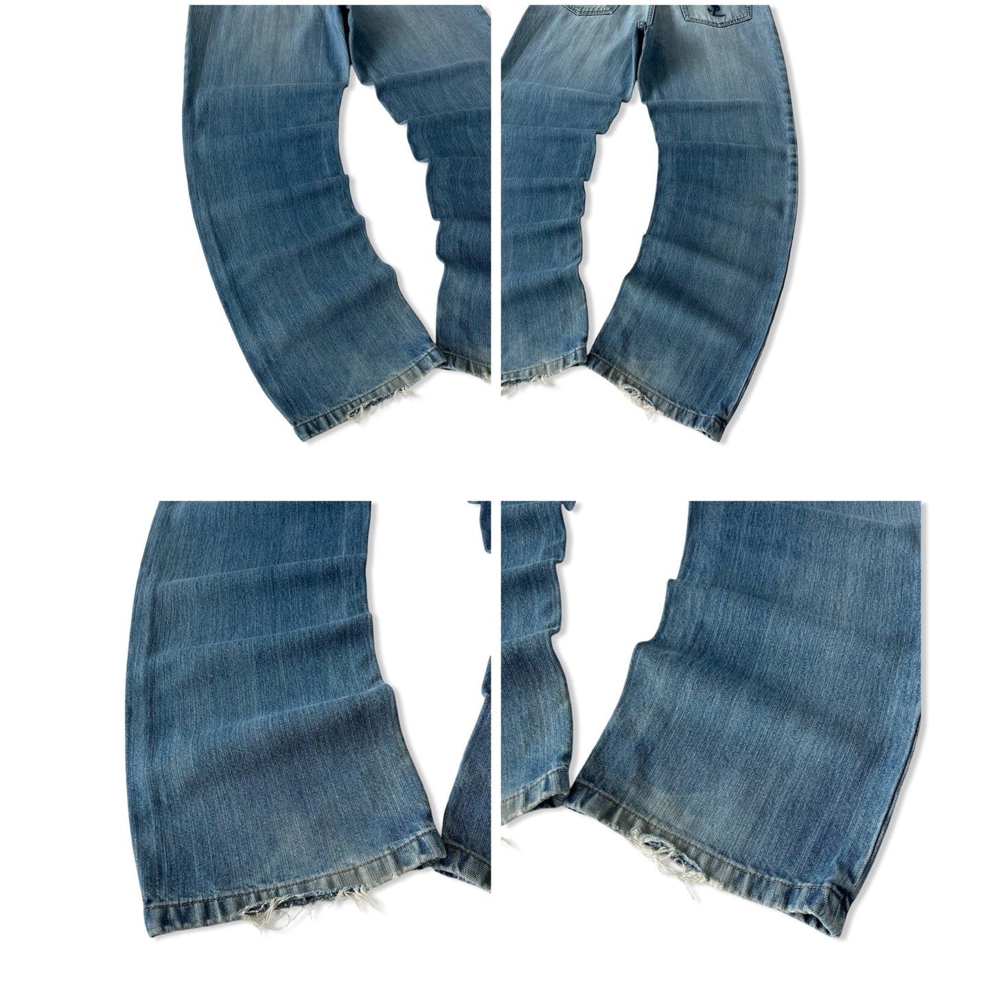 Yves Saint Laurent Big Embroidered Logo Denim Jeans