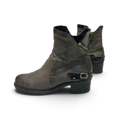 A.S.98 Vintage Distressed Leather Ankle Boots